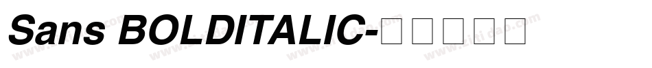 Sans BOLDITALIC字体转换